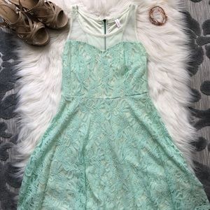 Turquoise Lace Sun/Brunch/Church Dress